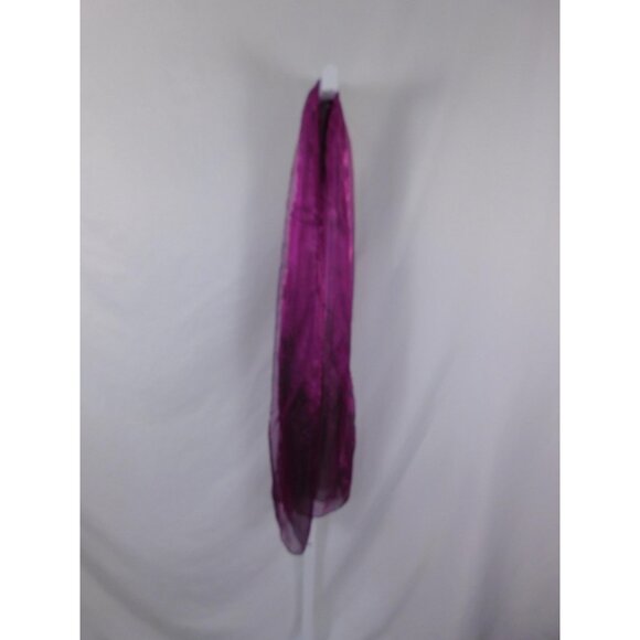 Sheer Scarf Womens One Size Purple Magenta Lightweight Chiffon Style Dressy Wrap - Picture 2 of 8